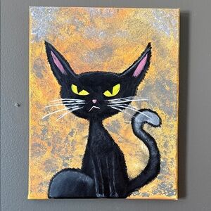 Black Cat Canvas Art